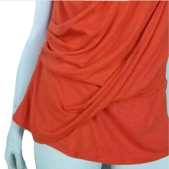 Anthropologie Leifnotes Sleeveless Top Surplice Orange Medium - Picture 4 of 7